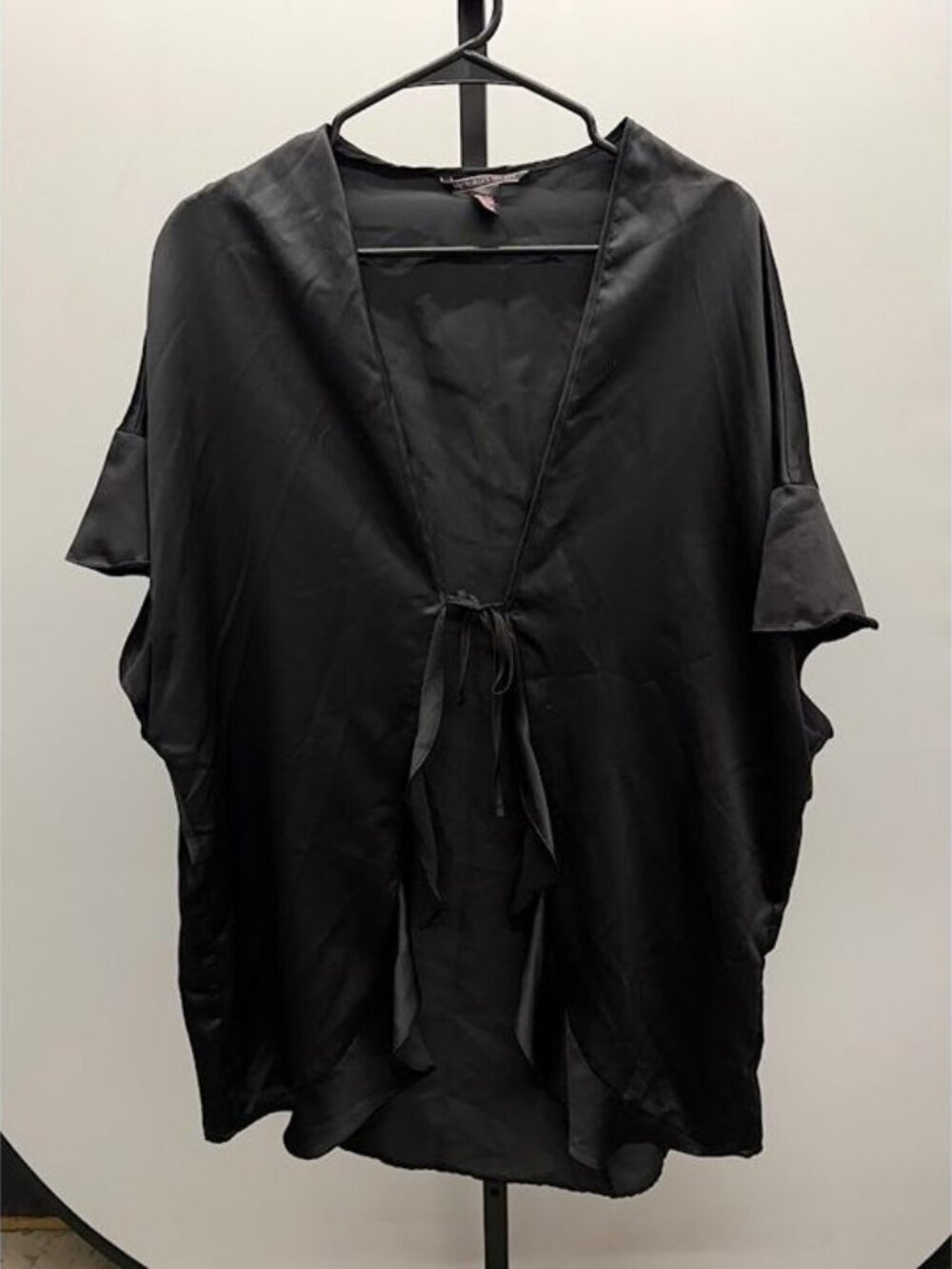 Victoria's Secret Black Satin-Like Robe